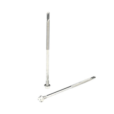 5.5x185mm ZINC 마무리 강철 구조 5 포인트 육각형 헤드 세척기와 함께 자율 탭 나사