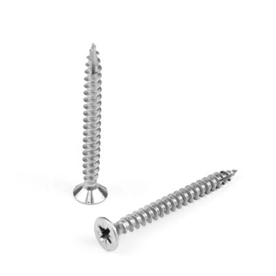 Pozi Double Flat Head 316 스테인리스 스틸 칩보드 스크루 목재 갑판 설치