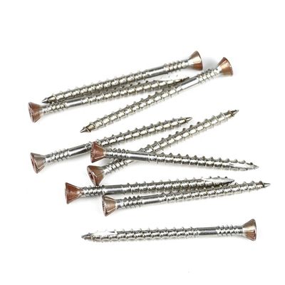 10x65mm 스테인리스 스틸 316 톡스 평면 머리 건조 벽돌 나사 목재 건설 건물