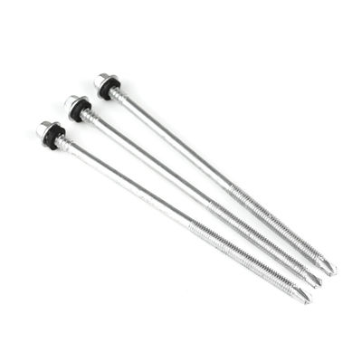 샌드위치 패널 긴 자기 굴착 나사 ST5.5x140 주황 접착 스테인레스 스틸 바이 금속 테크