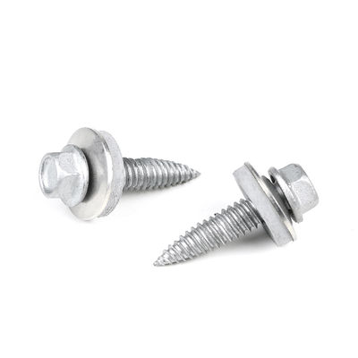 좌석 고정 고정 자동 탭 헥스 플랜지 세척 스크루 ST6.0 25mm 평면 머리