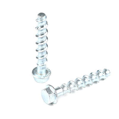 M8x60mm 플랜지 헤드 HEX 평면 마무리 및 탄소 강철 재료로 된 콘크리트 나사