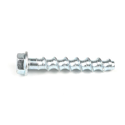 M8x60mm 플랜지 헤드 HEX 평면 마무리 및 탄소 강철 재료로 된 콘크리트 나사