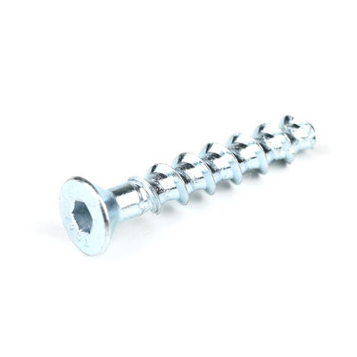 콘크리트 앵커 볼트 나사 탄소 강철 M6x50mm 헥스 소켓 평면 머리 T/T 지불