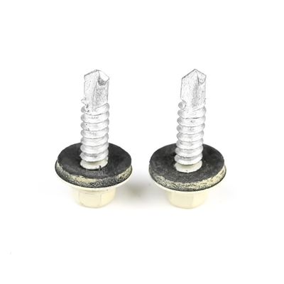 젤리화 25mm 노란색 헥스 플랜지 헤드 문 나무 구조를 위한 자기 뚫기 나사