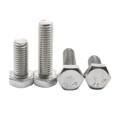 100% QC 테스트 A2-70 등급 스테인리스 스틸 볼트 M10 * 85 완전 스레드 Din933 헥스 볼트