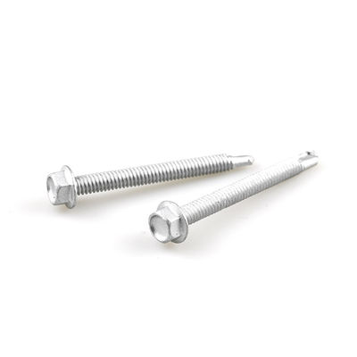 설비 코팅 플랜지 육각형 머리 자부장 나사 SS304 바이 금속 나사 드릴 꼬리 나사 6.3x65mm
