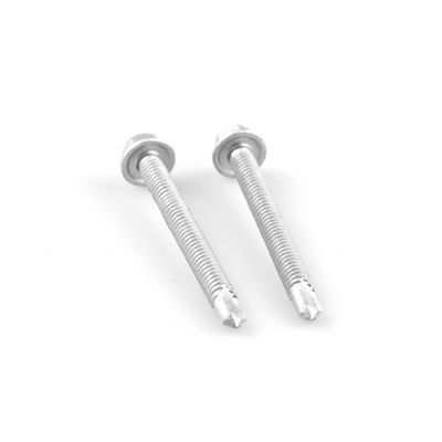 설비 코팅 플랜지 육각형 머리 자부장 나사 SS304 바이 금속 나사 드릴 꼬리 나사 6.3x65mm
