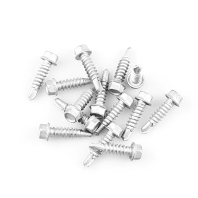 SS304 SS410 스테인리스 스틸 지붕 엽 나사 바이 금속 St6.0 27mm 자기 굴착 나사