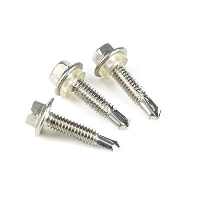 Ruspert Ss304 스테인리스 스틸 헥스 세척 머리 태양 고정 장치에 대한 PVC 세척 장치와 함께 자기 뚫림 나사