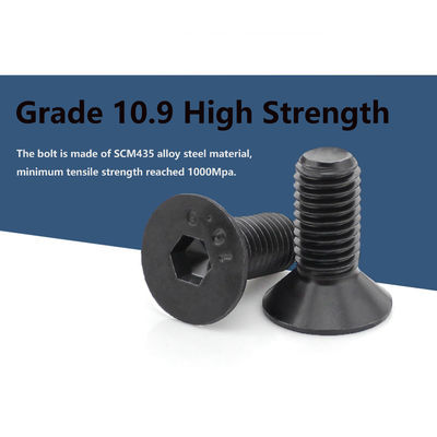 100% QC 검증 블랙 옥시드 등급 10.9/12.9 M4 평면 소켓 볼트