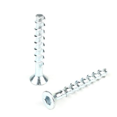 진크 접착 헥스 소켓 카운터 잠긴 머리 앵커 콘크리트 나사 M10 125mm 중량용 앵커