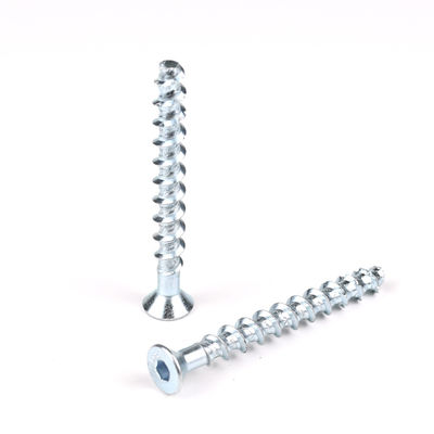 진크 접착 M6 75mm 탄소 강철 반 침몰 머리 소켓 볼트 콘크리트 나사