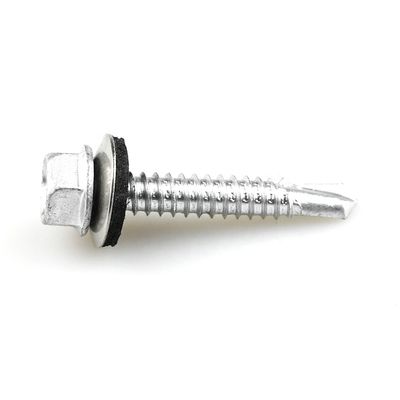 맞춤형 지원 6.3x38mm EPDM 세척기와 함께 헥스 Bimetallic 굴착 나사