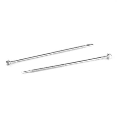 5.5x185mm ZINC 마무리 강철 구조 5 포인트 육각형 헤드 세척기와 함께 자율 탭 나사