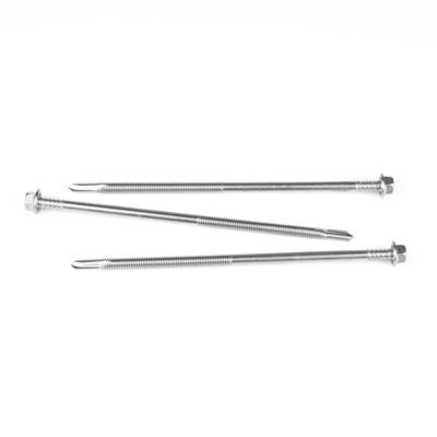 5.5x185mm ZINC 마무리 강철 구조 5 포인트 육각형 헤드 세척기와 함께 자율 탭 나사