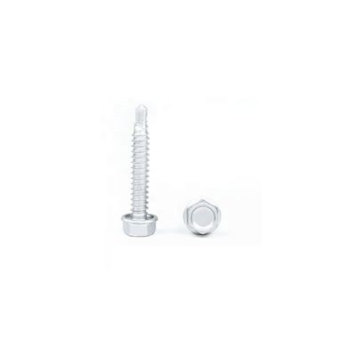 강철 6.3x38mm 헥스 플랜지 헤드 렉스 스크루 가벼운 강철 주택 설치 포인트