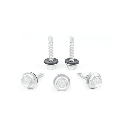 노란색 스테인리스 스틸 헥스 플랜지 지붕 나사 5.5x25mm T / T 결제 및 지붕 패널