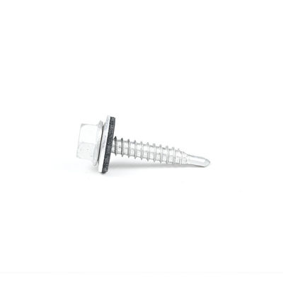 노란색 스테인리스 스틸 헥스 플랜지 지붕 나사 5.5x25mm T / T 결제 및 지붕 패널