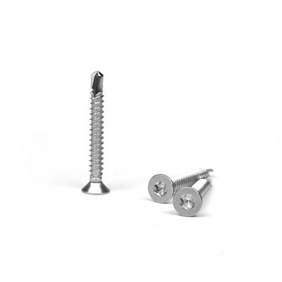 노란색 스테인리스 스틸 Sus 304 Csk 톡스 평면 머리 자부장 나사 Inox 3.9x25mm